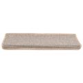 vidaXL Schodové rohože 15 ks 65x21x4 cm strieborné s obdĺžnikovým okrajom