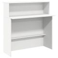 vidaXL Recepčný stôl biely 200x50x103,5 cm kompozitné drevo