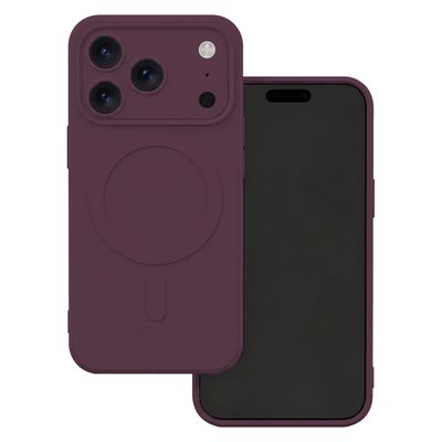 Simple Color Mag case for iPhone 17 Pro Max 6,9" / 18 Pro Max 6,9" dark cherry