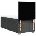 vidaXL Posteľný rám boxsping s matracom tmavosivý 80x200 cm látka