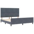 vidaXL Posteľ s pružinovým rámom Tmavo šedá 180 x 200 cm Zamat