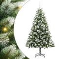 vidaXL Umelý vianočný stromček s umelým snehom 300 LED Teplá biela