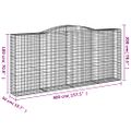 vidaXL Oblúkové gabiónové koše 4ks 400x50x180/200cm pozinkované železo