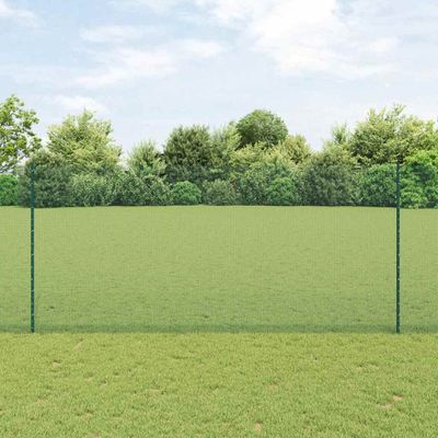 vidaXL Zváraný drôtový plot s podperou 25 x 1,4 m PVC potiahnutá oceľ