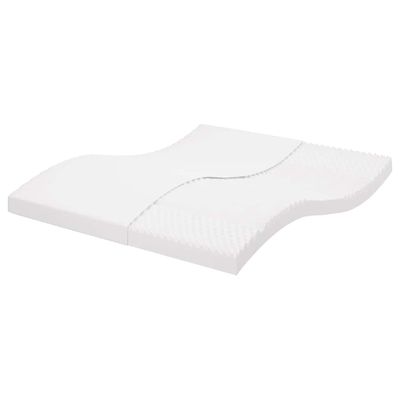 vidaXL Penový matrac biely 180x210 cm 7 zón tvrdosť 20 ILD