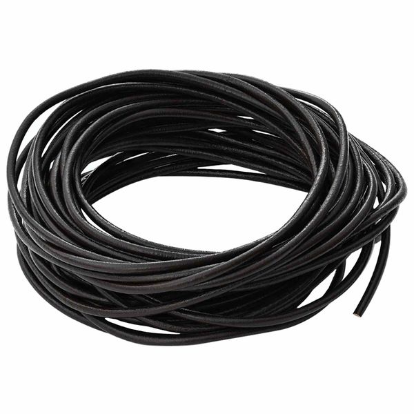 vidaXL Kožená šnúrka Tmavohnedá Ø2,5 mm x 5 m Koža