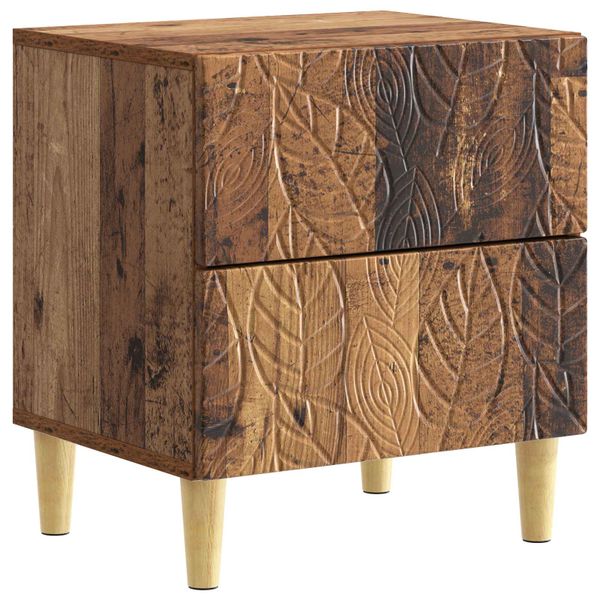 vidaXL Nočný stolík Staré drevo 43 x 34,5 x 48 cm Kompozitné drevo