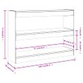 vidaXL Knižnica/deliaca stena biela 100x30x72 cm