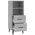 vidaXL Komoda sivý dub sonoma 34,5x34x90 cm spracované drevo