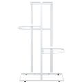 vidaXL 4-poschodový stojan na kvety 43x22x76 cm biely kov