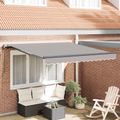 vidaXL Sklopná markíza Svetlosivá 350 x 250 cm Tkanina a hliník