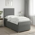 vidaXL LED boxspring posteľ s matracom Tmavosivá 100 x 200 cm Látka