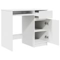 vidaXL Stôl biely 86x49x76 cm kompozitné drevo