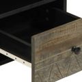 vidaXL TV skrinka, čierna 100x33x46 cm, mangový masív