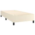 vidaXL Boxspring posteľ s matracom krémová 100x200 cm umelá koža
