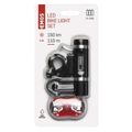 Svetlo na bicykel SET 1+3x LED, na 3+2x AAA, predné+zadné