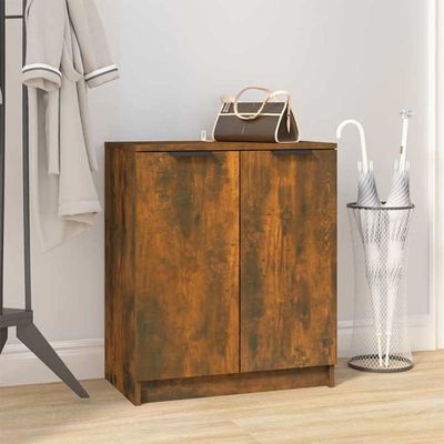 vidaXL Botník dymový dub 59x35x70 cm spracované drevo
