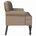vidaXL Chesterfield lavica Kapučínová 119,5 x 64,5 x 75 cm Umelá koža