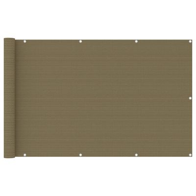 vidaXL Balkónová markíza sivohnedá 120x400 cm HDPE