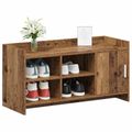 vidaXL Skriňa na topánky s úložiskom Staré drevo 100 x 39,5 x 51 cm