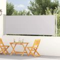 vidaXL Zaťahovacia bočná markíza na terasu 117x614 cm sivá