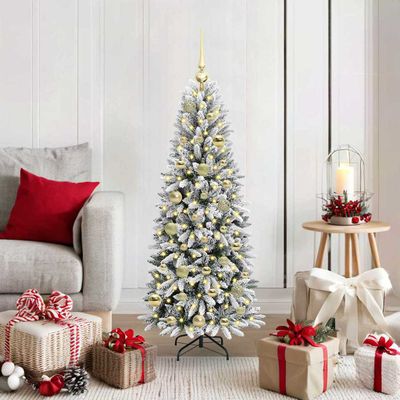 vidaXL Umelý vianočný stromček Biela 120 cm PVC a plast a oceľ a PE