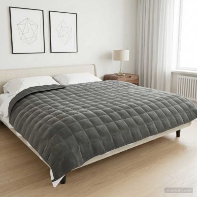 vidaXL Záťažová deka Antracitová 230 x 220 cm 15 kg 100% Bavlna 205T
