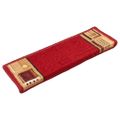 vidaXL Nášľapy na schody samolepiace 5 ks 65x21x4 cm červené