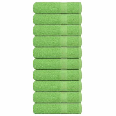 vidaXL Sprchové osušky FROGN 10 ks jablkovo zelené 70x140 cm 360 g/m²