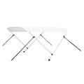 vidaXL Strieška Bimini s 2 oblúkmi biela 180x150x110 cm