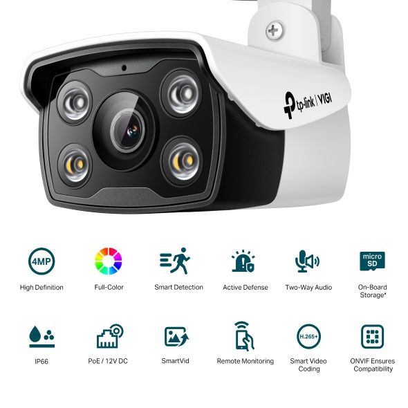 VIGI C340(6mm) 4MP Outdoor farbená Bullet Net Cam