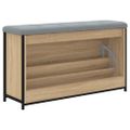 vidaXL Lavička na topánky s vyklápacou zásuvkou dub sonoma 102x32x56cm