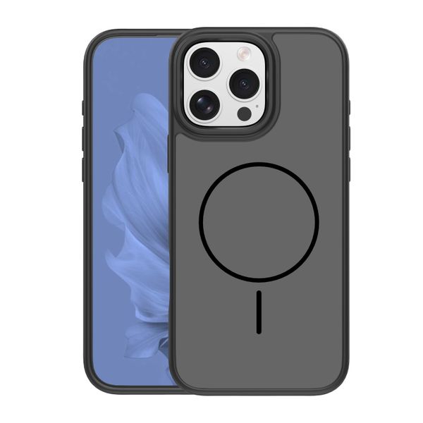 Tenké rámové puzdro Mag pre iPhone 16 Pro 6,3" čierne