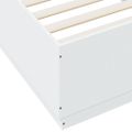 vidaXL Posteľný rám s LED svetlami biely 90x200 cm kompozitné drevo