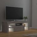 vidaXL TV skrinka s LED svetlami betónová sivá 120x35x40 cm