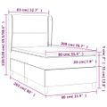vidaXL Boxspring posteľ s matracom biela 80x200 cm umelá koža