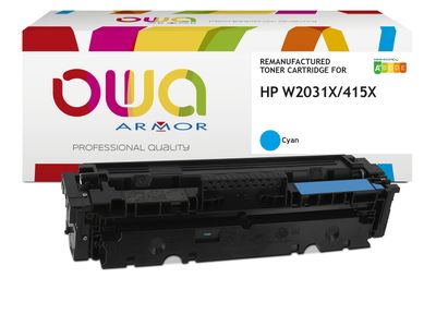 OWA Armor toner kompatibilný s HP W2031X, 415X, 6000st, modrá/cyan, level managment