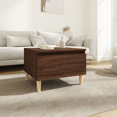 vidaXL Bočný stolík hnedý dub 50x46x35 cm spracované drevo