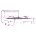 vidaXL Posteľný rám hnedý dub 120x200 cm kompozitné drevo a kov