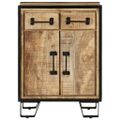vidaXL Komoda s 2 zásuvkami 53x31x72 cm masívny mangovník a železo