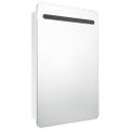 vidaXL LED kúpeľňová zrkadlová skrinka žiarivá biela 60x11x80 cm
