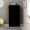 vidaXL Komoda so zásuvkami, čierna 60x35x121 cm, kompozitné drevo