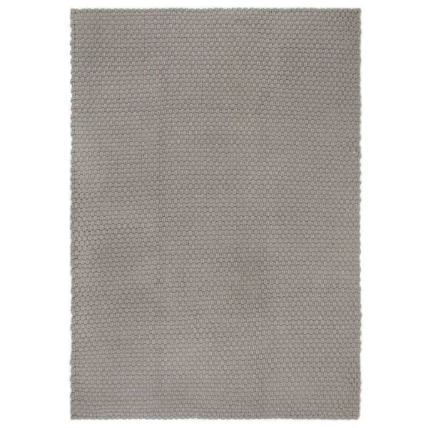 VidaXL Koberec obdĺžnikový sivý 180x250 cm bavlna