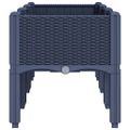 vidaXL Záhradný kvetináč s nohami modrosivý 120x40x42 cm PP