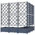 vidaXL Záhradný kvetináč 5 ks Sivá 120 x 120 x 125,5 cm PP