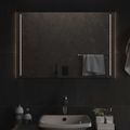 vidaXL Zrkadlo do kúpeľne s LED Priehľadná 90 x 60 cm tvrdené sklo