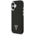 Púzdro Guess Grained Triangle Logo MagSafe pre iPhone 17 čierne