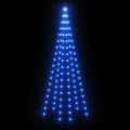 vidaXL Vianočný stromček na tyč 108 modrých LED 180 cm