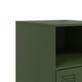 vidaXL Nočné stolíky 2 ks olivovozelené 34,5x39x62 cm oceľ