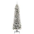 vidaXL Umelý vianočný stromček Biela 240 cm PVC, kov a plast